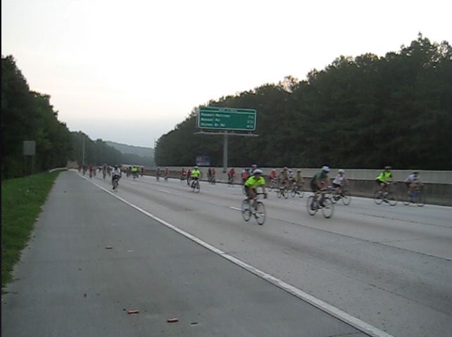 Bikers on the highway