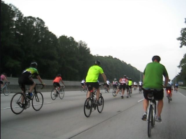 Bikers on the highway